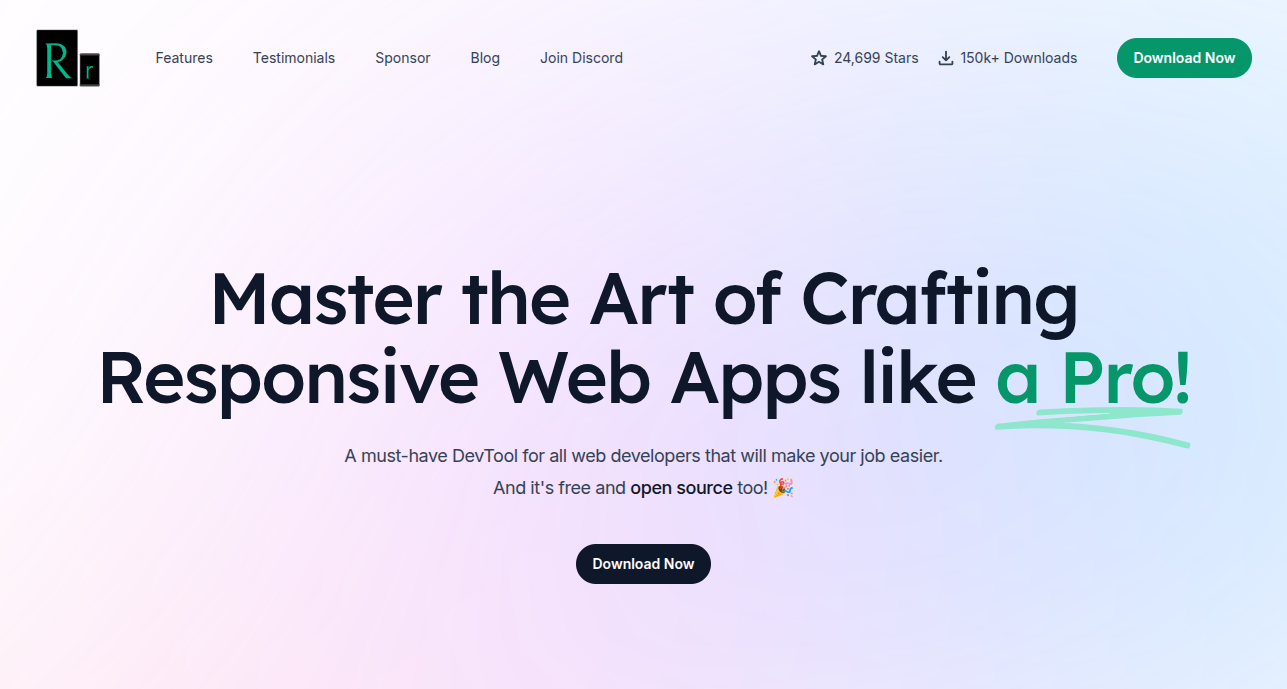 responsive app website